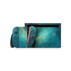 Nebula Grön Nintendo Switch 2 Skin | Galaxy Vinylkonsolomslag