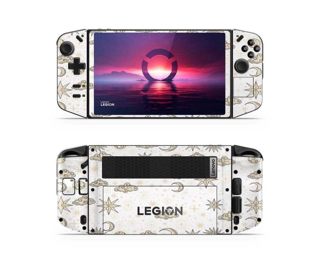 White Cute Starry Legion Go Skins, Protective Legion Go Console Skins ...