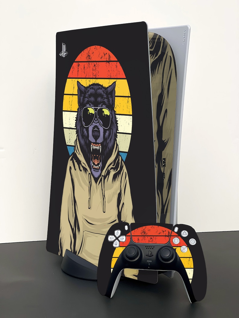 Custom PlayStation 5 skin decals with personalized design