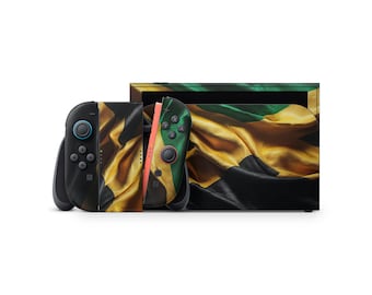 Nintendo Switch 2 Jamaican Flag Skin | Jamaica Vinyl Wrap for Console, Joy-Cons & Dock