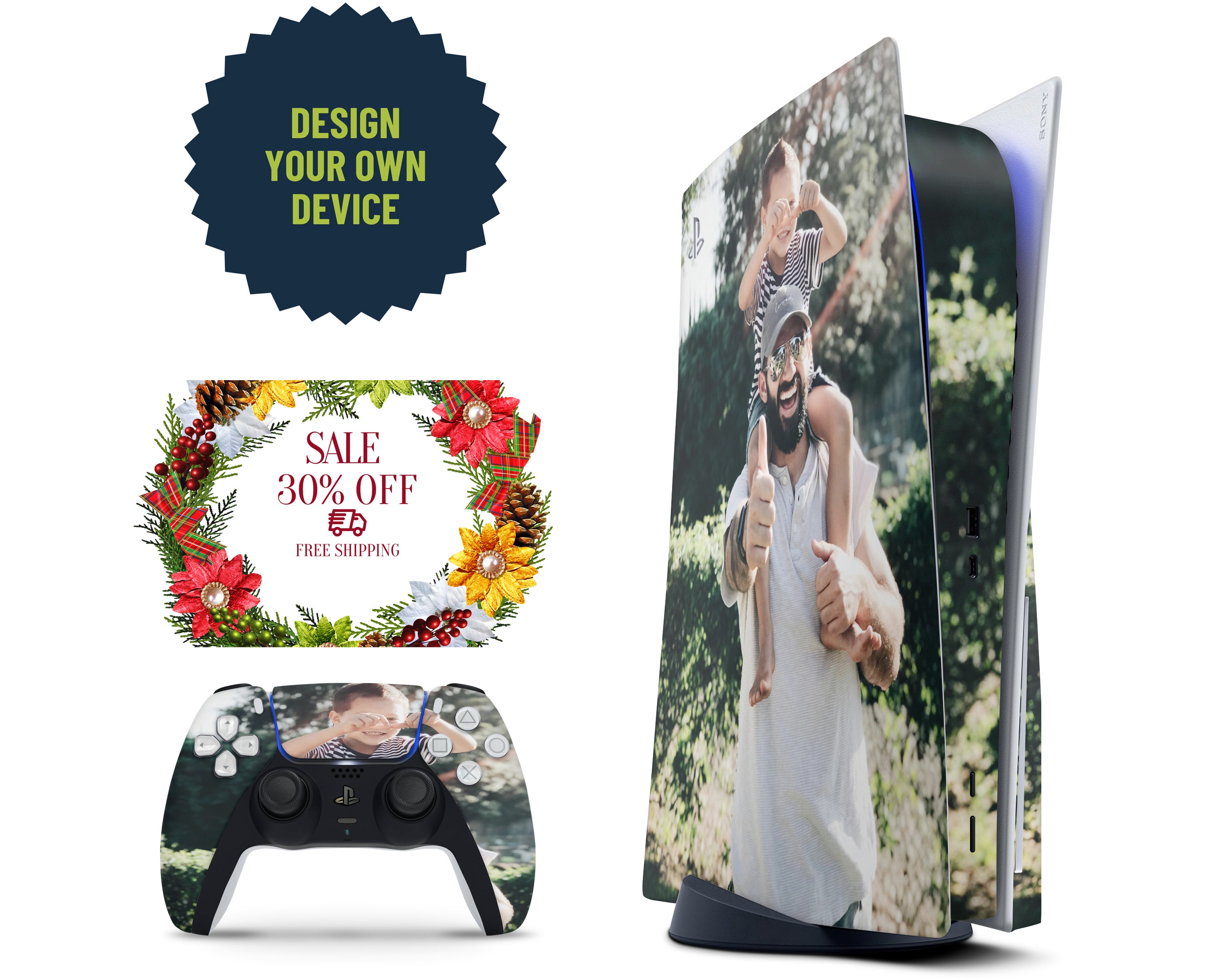 Piastra Decorativa Per PlayStation 5: Accessorio Stampato In 3D Con Iconico Stile PS5, Placca Bianca Per Personalizzare La Tua Console
