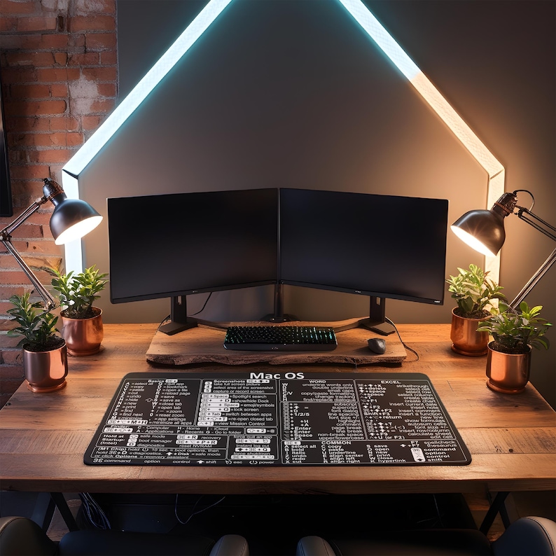Macos Shortcut Mouse Pad | Computer Geek Desk Mat - Etsy