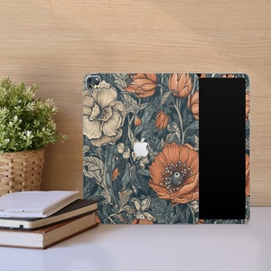 Vintage Floral Print iPad Skin - Unique iPad Skin , iPad Pro, iPad Air, iPad mini, All iPad models, Custom iPad Skin, Custom your own iPad