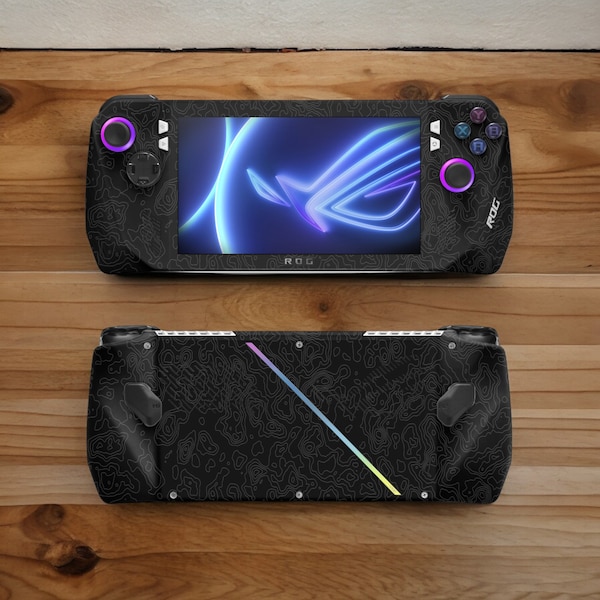 Abstract Black Asus Rog Ally Skin, Protective Rog Ally Console Case , Custom Game Console Vinyl, Asus Rog Ally Skins Vinyl Sticker, Rog