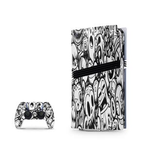 Style of Doodle PS5 Pro Skin | Custom Vinyl Console Wrap | Perfect for PlayStation 5 Pro Personalization – Unique Gamer Gift