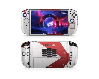 Legion Go 2 Red Abstract Skin | Red & White Vinyl Wrap for Lenovo