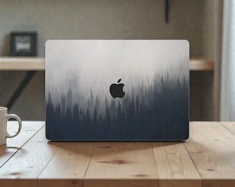 森のシルエット MacBook スキン – ビニールデカールラップ