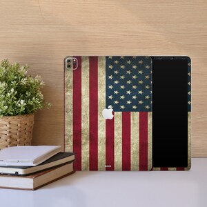 Custom American Flag Skin Decal Wrap  for iPad, iPad pro, iPad Air, iPad mini, All iPad models, Do it your own skin, Custom Design iPad