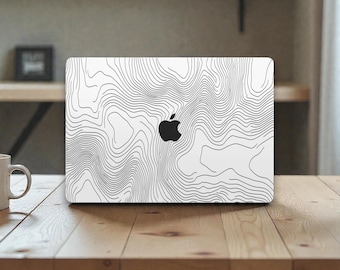 Abstract Lines MacBook Skin – Damascus Style Vinyl Wrap