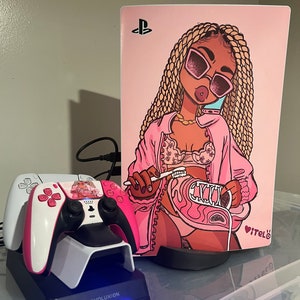 Custom PlayStation 5 skin decals with personalized design