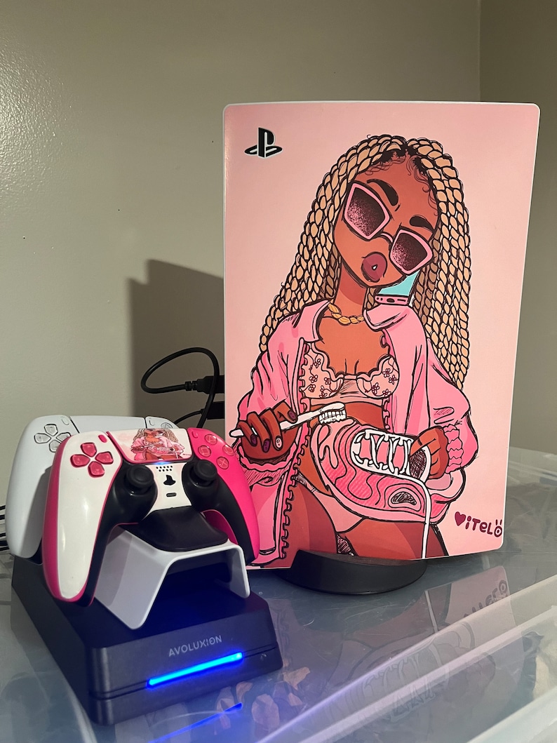 Custom PlayStation 5 skin decals with personalized design