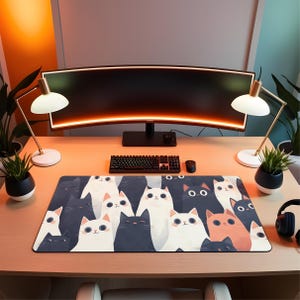 Kitten Gaming Mouse Pad | Water Resistant Cat Lover Desk Mat
