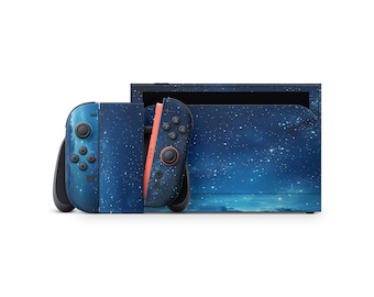 Nintendo Switch 2 Dark Blue Galaxy Skin | Night Sky Vinyl Wrap for Console, Joy-Cons & Dock