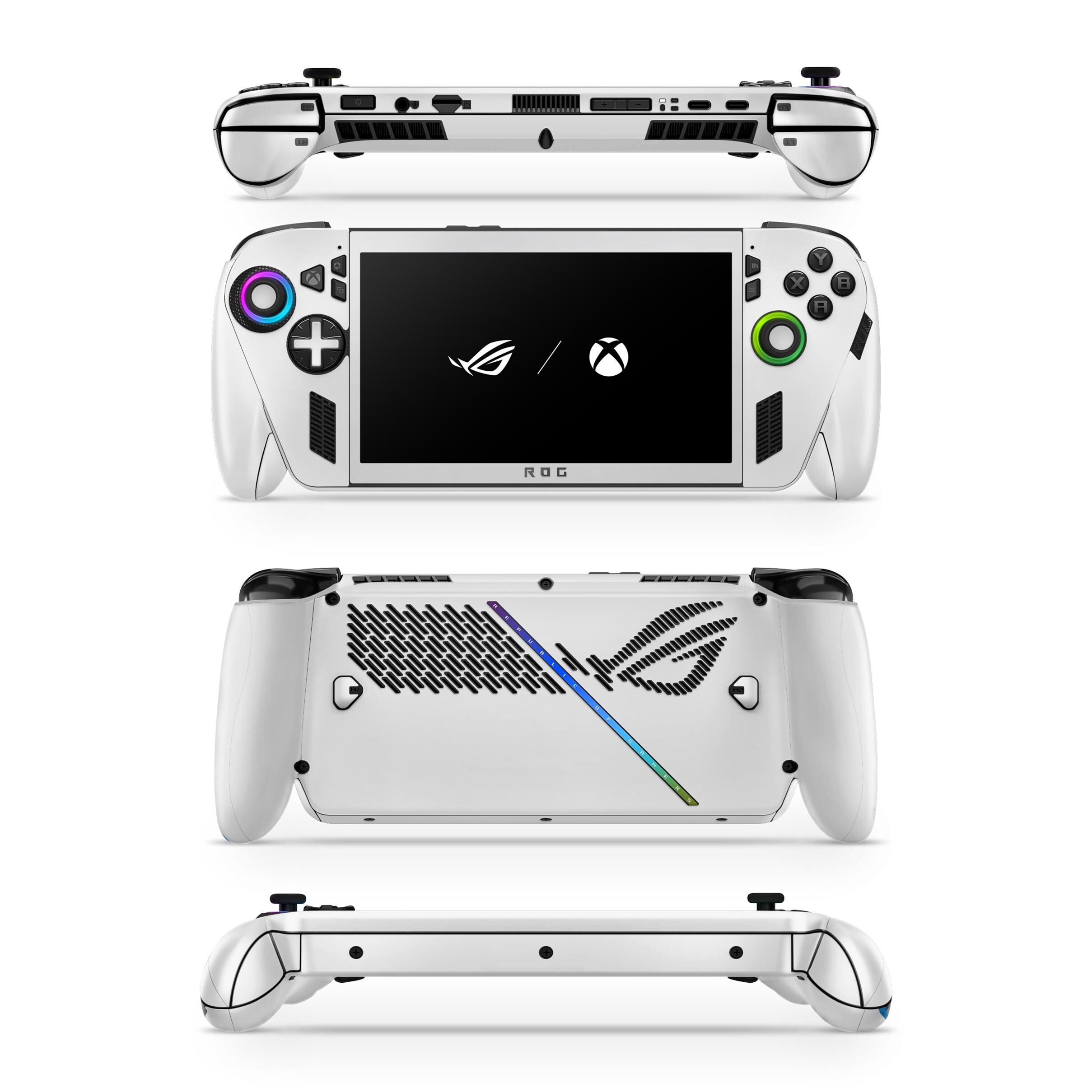 White Edition Skin for Rog Xbox Ally, Minimalist Full Wrap Vinyl 