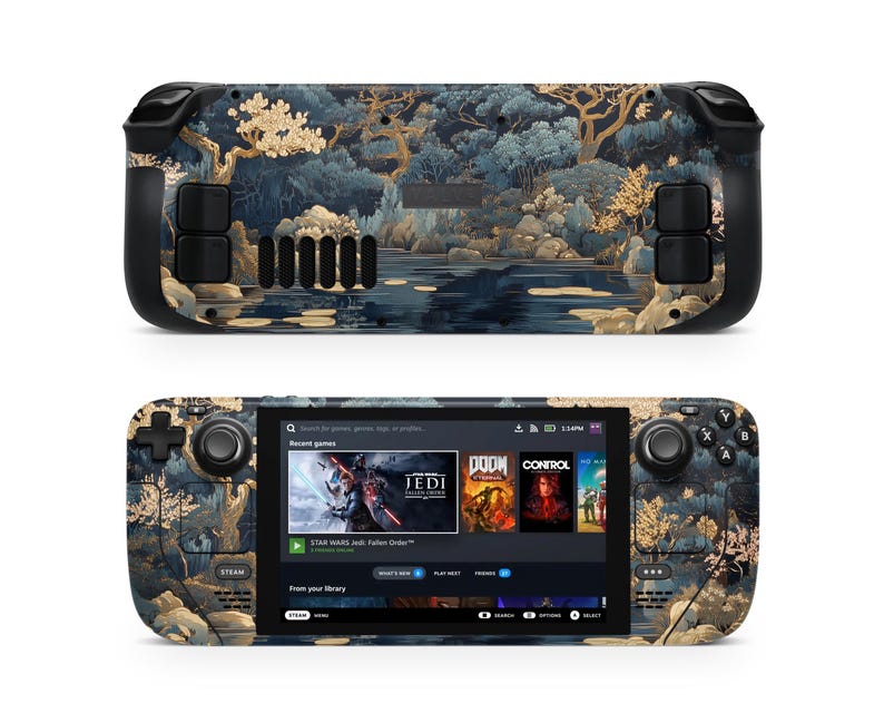 Ancient Royal Garden Vinyl Skin for Steam Deck Custom Protective