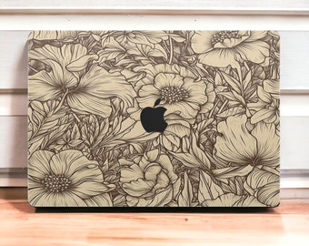 Vintage Floral MacBook Skin – Full Cover Vinyl Wrap
