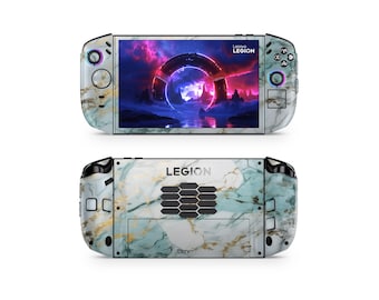 Legion Go 2 Light Marble Skin | Aqua Marble Vinyl Wrap for Lenovo