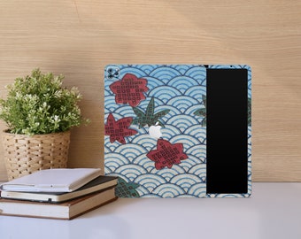 Funda para iPad con diseño floral vintage, adhesivo botánico