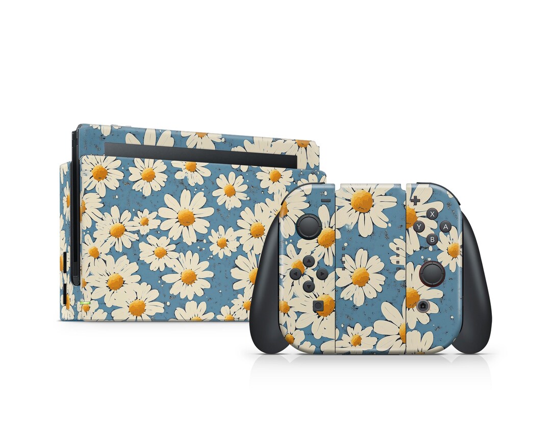 Daisy Flower Nintendo Switch Skin, Console and Joycon Wrap - Etsy