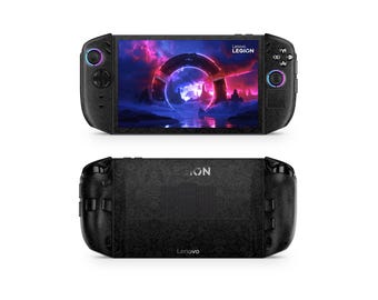 Legion Go 2 Black Abstract Skin | Stealth Dark Vinyl Wrap for Lenovo