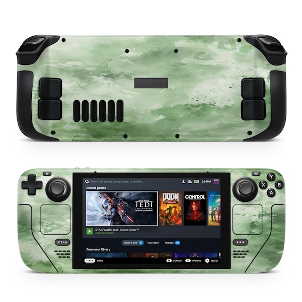 Sage Green Steam Deck Skin, Protective Console Decal Wrap