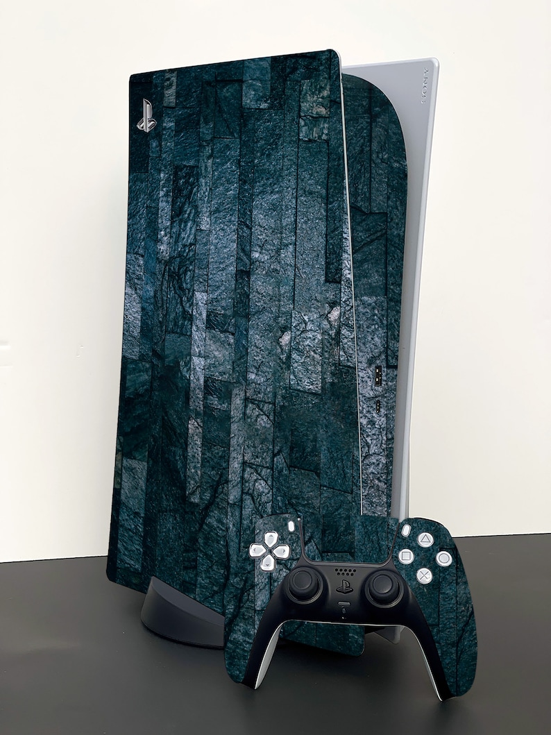 Custom PlayStation 5 skin decals with personalized design
