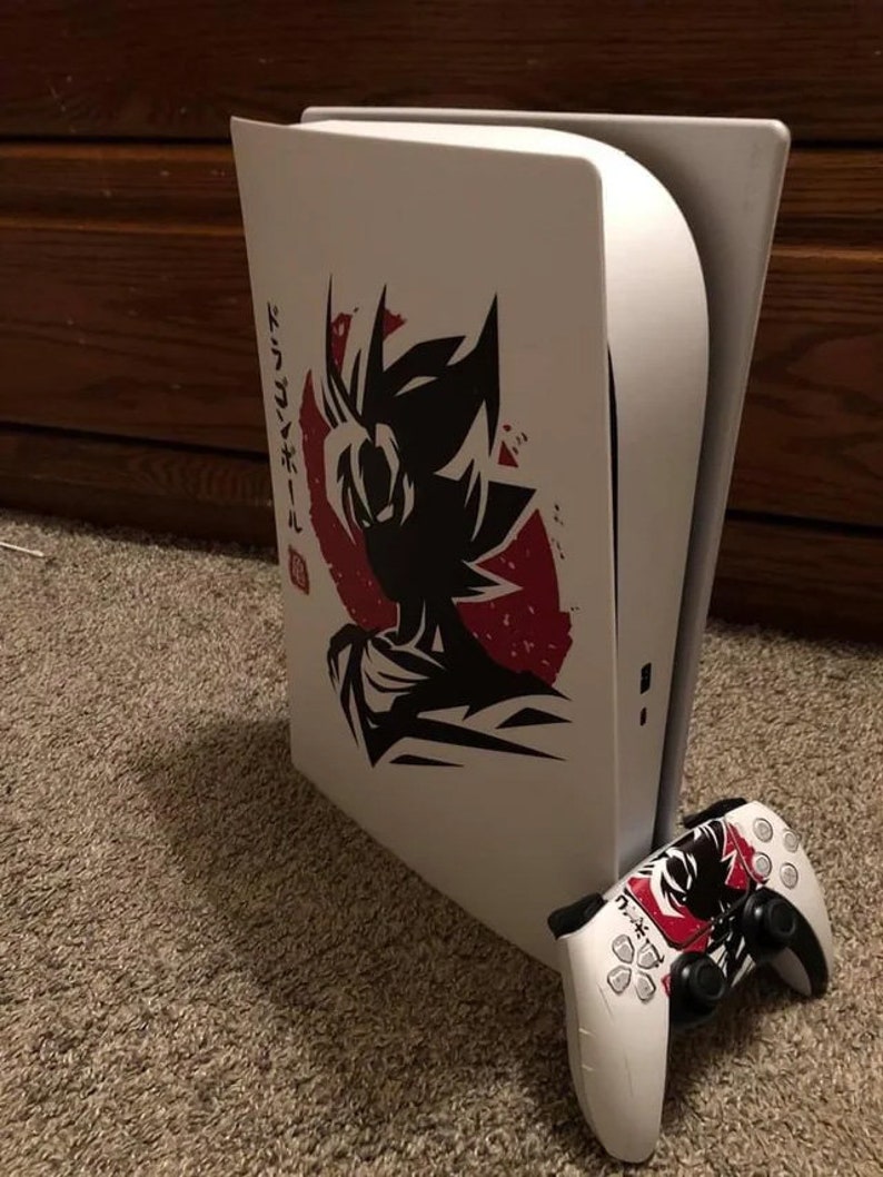 Custom PlayStation 5 skin decals with personalized design