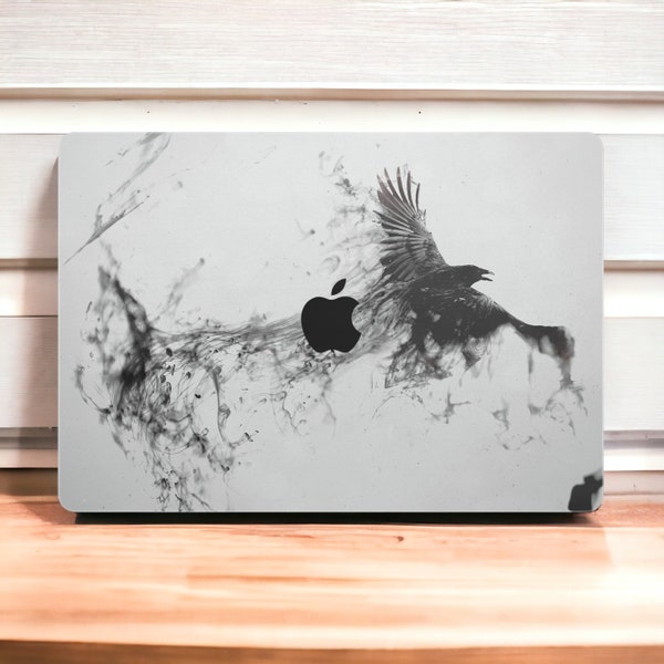 Raven MacBook Skin - Quality MacBook Pro Skin Vinyl Wrap - Full cover skin for MacBook Pro & Air Models, M1, M2, 13", 14", 16"