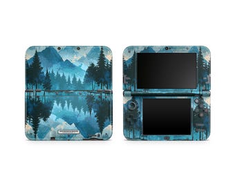 Retro Blue Mountain Forest 3DS XL Skin | Matte Vinyl Console Decal
