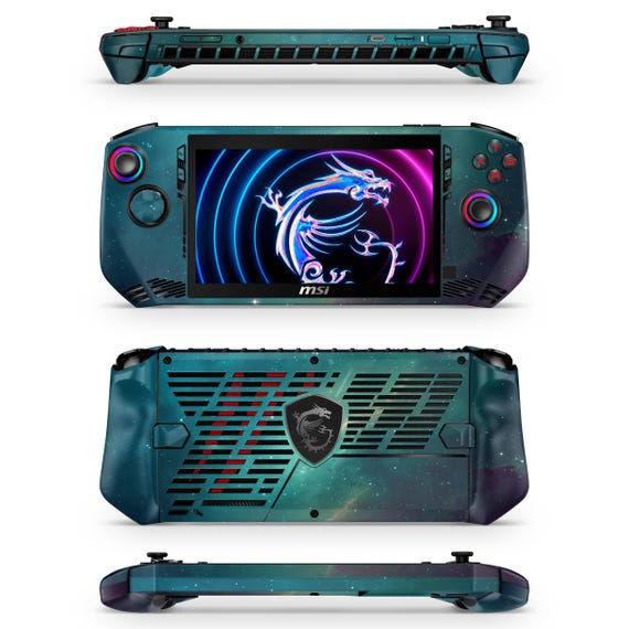 MSI Claw A1M / Claw 8 AI+ Skin Wrap | Green Nebula Design