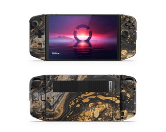 Gold Fluid Lenovo Legion Go Skin, Protective Vinyl Sticker - Legion GO S and Legion GO 2 Compatible