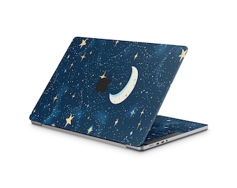Funda de vinilo premium con diseño de estrella sin costuras para MacBook Pro y Air M1, M2, M3 y M4. Funda de cobertura completa. Regalo para amantes de la tecnología