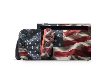 Nintendo Switch 2 American Flag Skin | USA Vinyl Wrap for Console, Joy-Cons & Dock