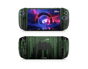 Legion Go 2 Green Matrix Style Skin | Cyber Digital Vinyl Wrap for Handheld Console