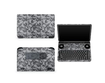 Grey Camo Skin for GPD Win Mini 2025 - Full Body Urban Vinyl Wrap