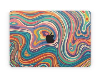 Retro Wave Macbook Skin, Protective Macbook Vinyl Sticker Wrap, Macbook Decal Skin, All Macbook Air & Pro Skin Decal, Macbook Accessories