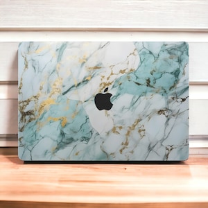 Marble Blue MacBook Skin - Quality MacBook Pro Skin Vinyl Wrap - Full cover skin for MacBook Pro & Air Models, M1, M2, 13&quot;, 14&quot;, 16&quot;