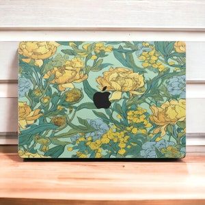 Floral Design MacBook Pro Skin - Quality MacBook Pro Skin Vinyl Wrap - Full cover skin for MacBook Pro & Air Models, M1, M2, 13&quot;, 14&quot;, 16&quot;