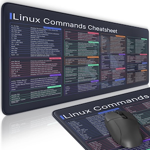 Linux Cheat Sheet Desk Mat | Linux Shortcut Key Mouse Pad | Water ...