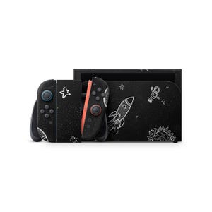 Cosmic Rocket Nintendo Switch 2 Skin | Whimsical Space Console Vinyl Decal
