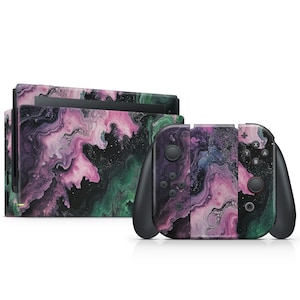 Skin per Nintendo Switch in carta marmorizzata, pellicola protettiva per Joycon della console Nintendo Switch, skin personalizzata per Nintendo Switch, decalcomania per skin Oled per Nintendo Switch, Switch Lite