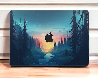 Vector Forest MacBook Skin - Dawn MacBook Pro Skin Wrap - Full cover skin for MacBook Pro & Air Models, M1, M2, 13&quot;, 14&quot;, 16, All