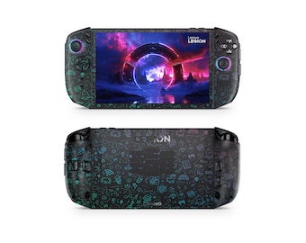 Legion Go 2 Gradient Doodle Skin | Dark Pattern Vinyl Wrap for Handheld Console