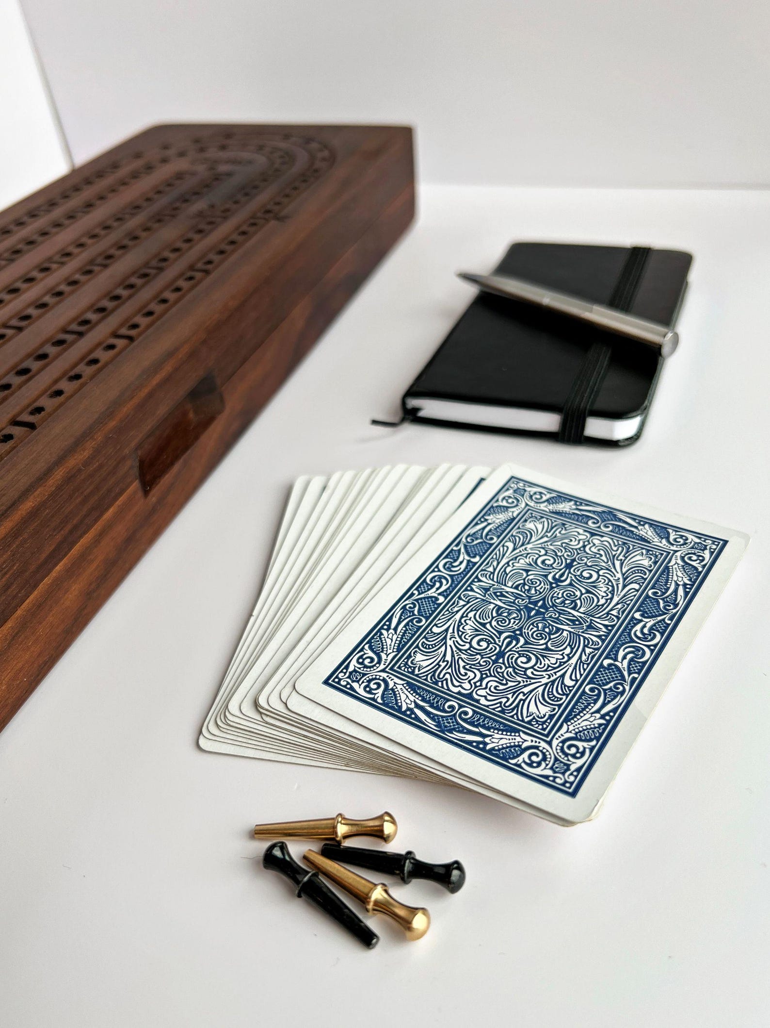 Handcrafted Walnut Cribbage Board