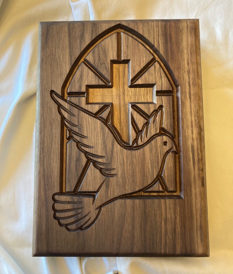 Personalized Walnut Bible Box W/bible Etsy