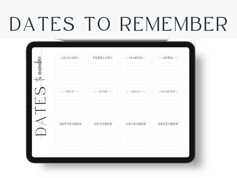 DIGITAL CALENDAR MONTHLY 20232024 iPad Goodnotes Notability Etsy