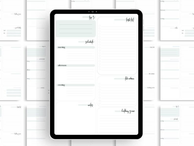 Daily Digital Planner Vertical Layout Goodnotes Template Goodnotes