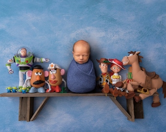 Toy Story Shelf Digital Background for Newborn Photography | Instant Download | Photoshop Digital Prop