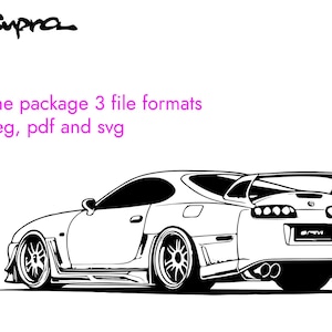 Eine japanische Legende- Toyota Supra Mk4. Raster- und Vektordateien zum Basteln, Schenken, Gestalten von T-Shirts etc.