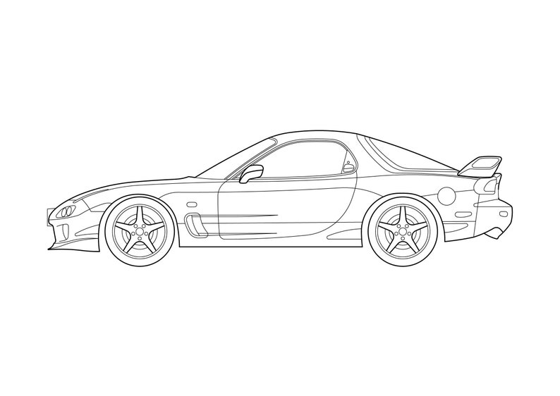 Vector Masder Rx 7 Mazda Rx7 FD. Instant Download JDM Legend Svg, Eps, Pdf, Jpg and Png - Etsy